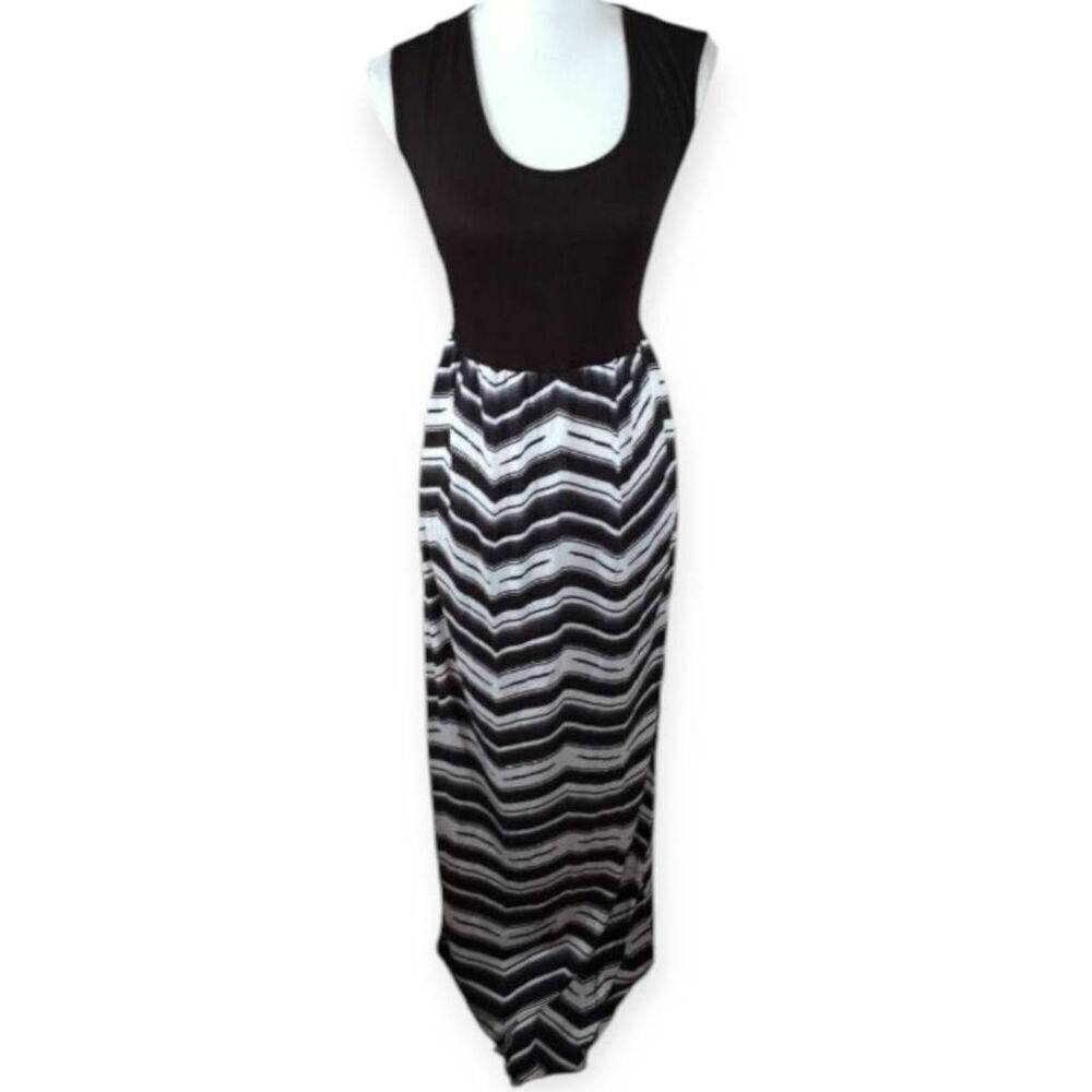 MA CHERIE MATERNITY BLACK & WHITE DRESS SZ.M EUC